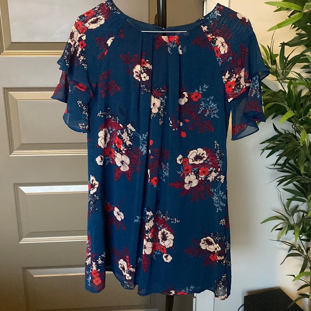 ⭐️blue rain floral dress⭐️